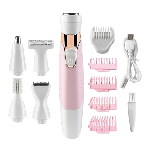 Women Bikini Trimmer, 5 In 1 Woman Electric Shaver, Rechargeable Epilator Lady Hair Painless Shaver