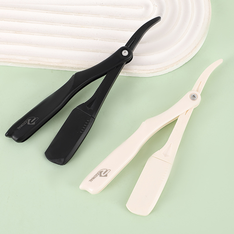 Foldable Straight Edge Razor for Men Professional Barber Shaving Blade Holder