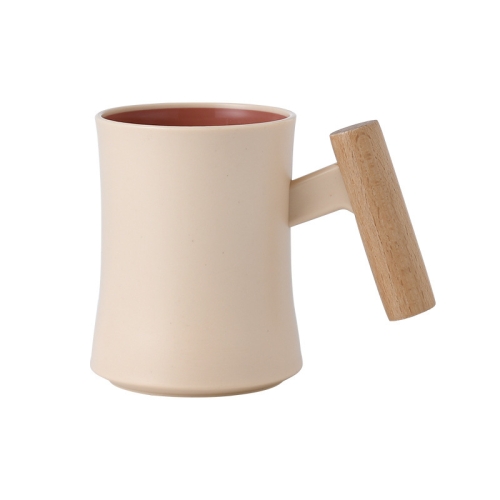 Wooden Handle Polygonal Mug Drinking Cup Simple Household Cup Couple Mug Plastic
