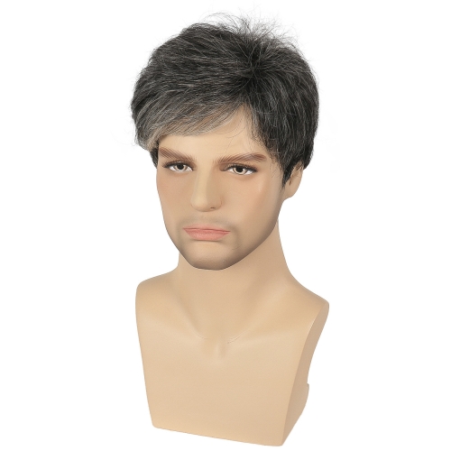 Men's hair piece human hair replacement men's wig thin skin men's wig
