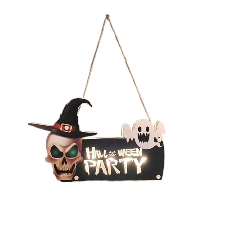 Halloween Door Hanging Sign Wooden Classic For House Haunted House Bar