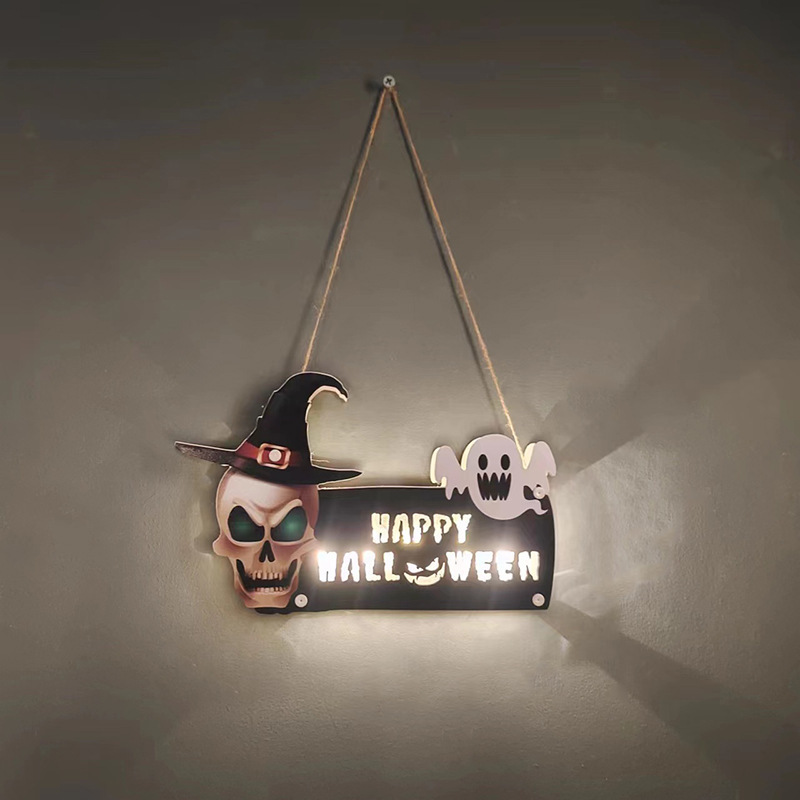 Halloween Door Hanging Sign Wooden Classic For House Haunted House Bar