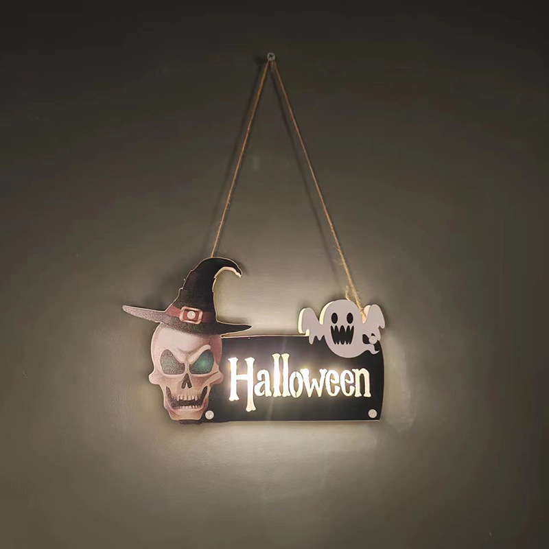 Halloween Door Hanging Sign Wooden Classic For House Haunted House Bar