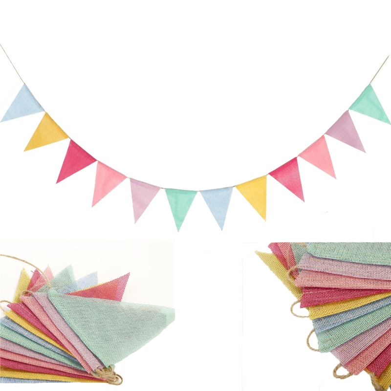 Vintage Pennant Chain 2 Pcs Banner ,26 Pcs Triangular Flags