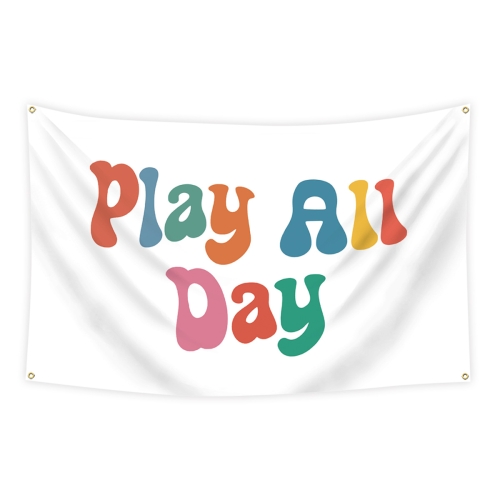 Kids Playroom Decor Wall - Play All Day Canvas Playroom Banner Playroom Sign For Toddler Play Room Essentials