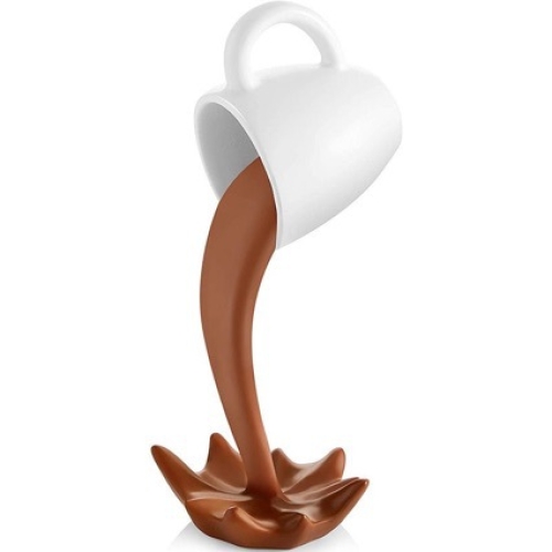 Floating coffee cup sculpture decoration