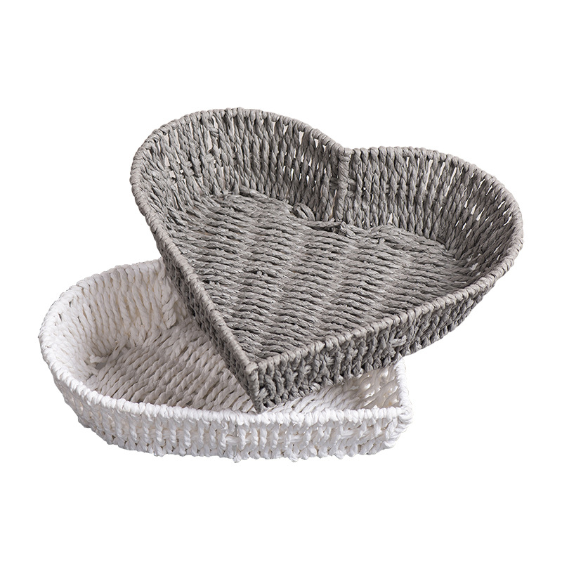 Paper Rope Storage Basket Delicate Storage Box For Shelves Desk Coffee Table