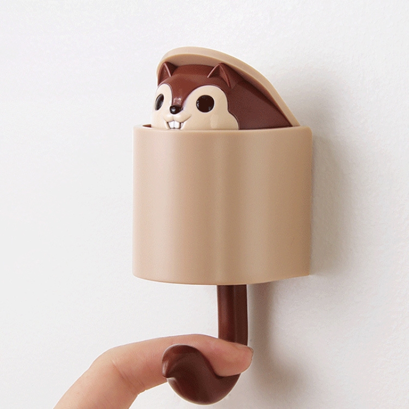 Cartoon Squirrel Wall Hook | Creative & Durable Home Decor Hook