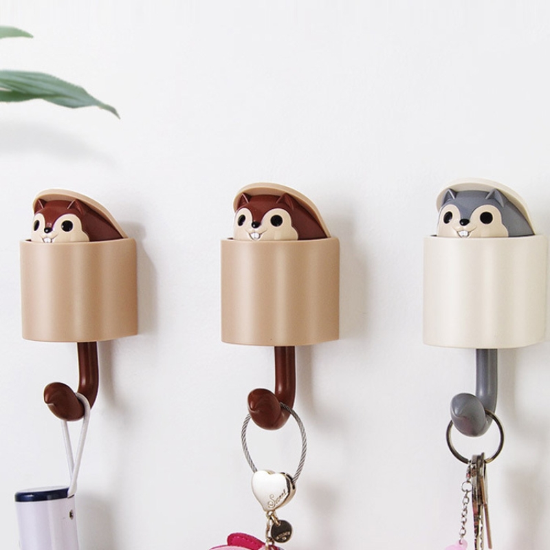 Cartoon Squirrel Wall Hook | Creative & Durable Home Decor Hook