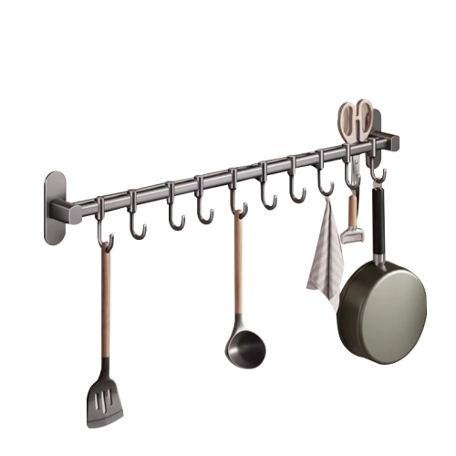 High Quality 304 Stainless Steel Hook Bar with 8 Adjustable Hooks – Durable, Easy Installation, 20kg Load Capacity
