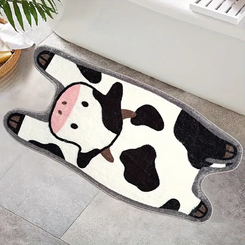 Cartoon cute cow bedroom carpet children room bedside carpet soft plush carpet