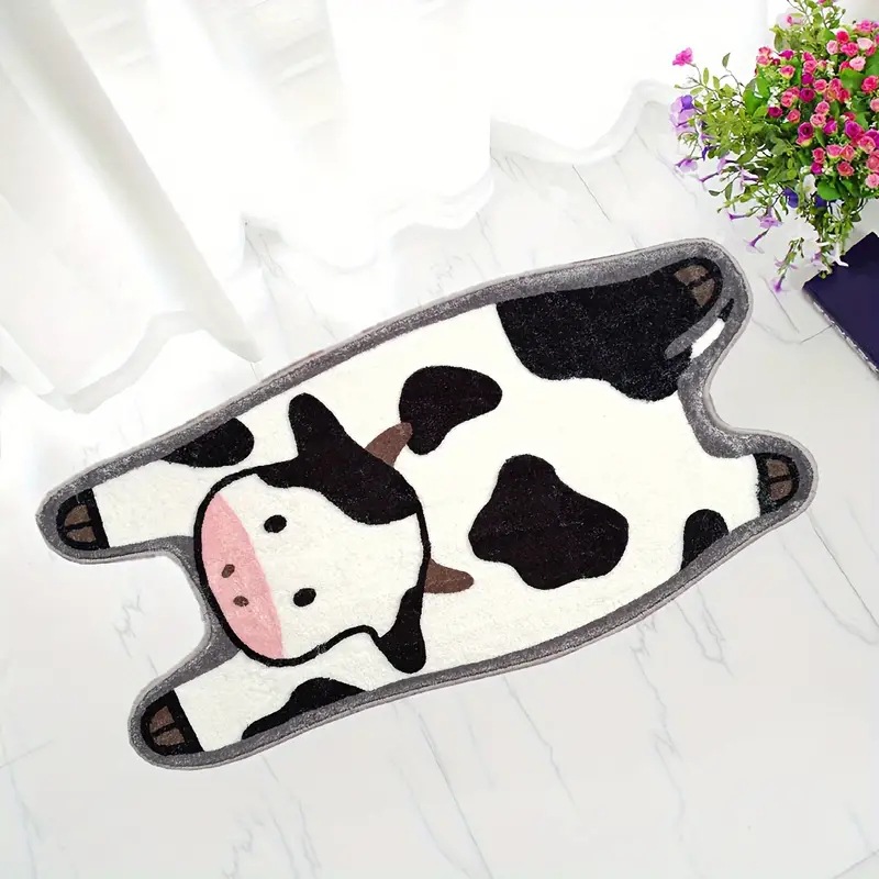 Cartoon cute cow bedroom carpet children room bedside carpet soft plush carpet