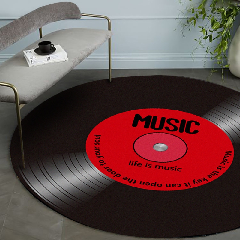 Vinyl Record Round Floor Mat Floor Cover Carpet
