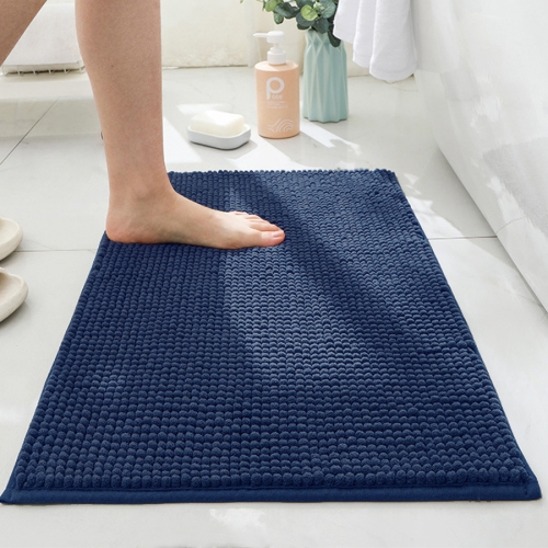 Bathroom Rug Super Soft Absorbent Chenille Bathroom Rug Rubber Backed Quick Drying Machine Washable Bathroom Flooring Tubs & Showers Home Decor Accessories