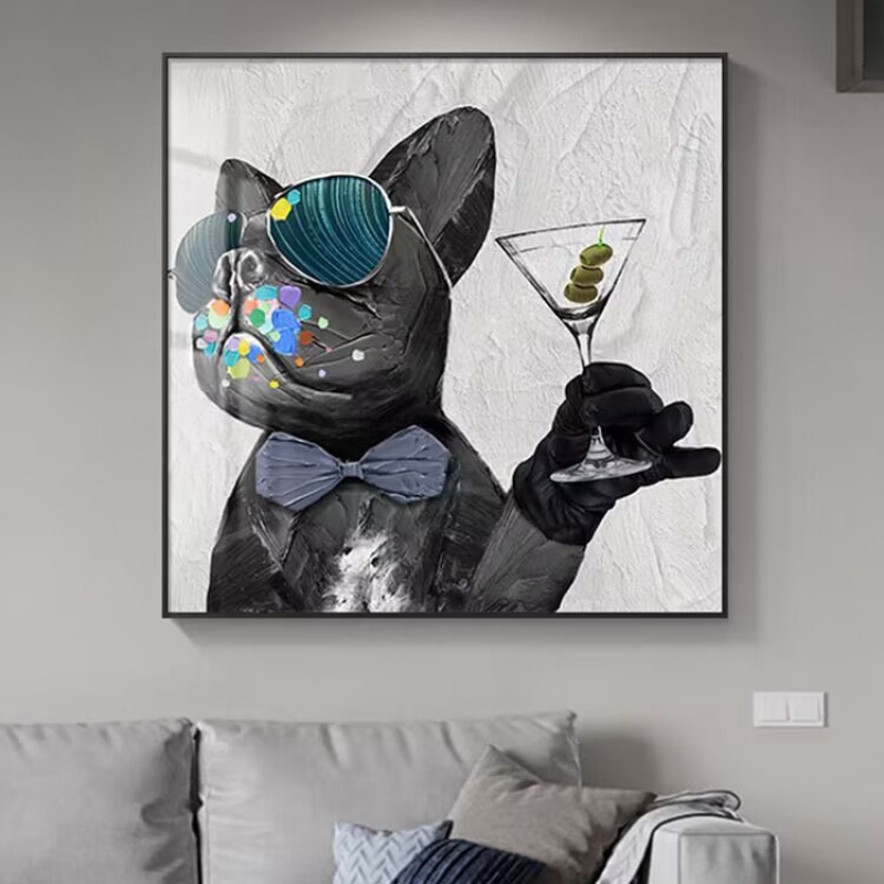 Animal Oil Painting Decorated Abstract Picture Art Paints on Canvas Hand Painted for Sofa Wall Decoration No Frame