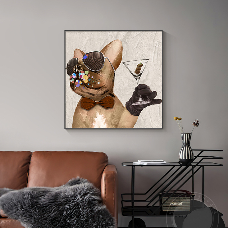 Animal Oil Painting Decorated Abstract Picture Art Paints on Canvas Hand Painted for Sofa Wall Decoration No Frame