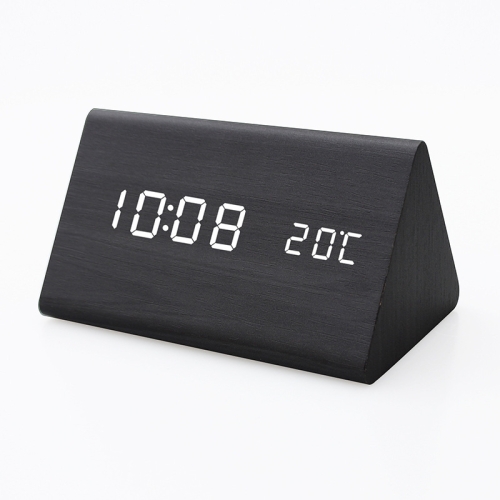 Wooden Digital Alarm Clock for Bedroom - Electric Desk Clock with Large Numbers, USB Port, Adjustable Volume, Dimmer, Wooden Decor