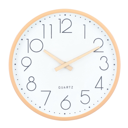 Wall clock art clock bedroom living room stylish wood grain 12 inch Clock