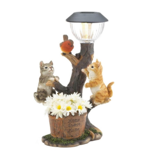 Outdoor Flower Pots Statue Decoration Solar Lights Succulent Plant Pots