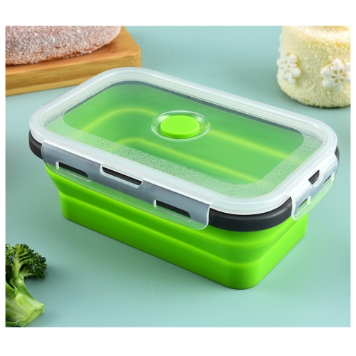 Silicone Collapsible Lunch Box Food Storage Container Bento BPA Free Microwavable