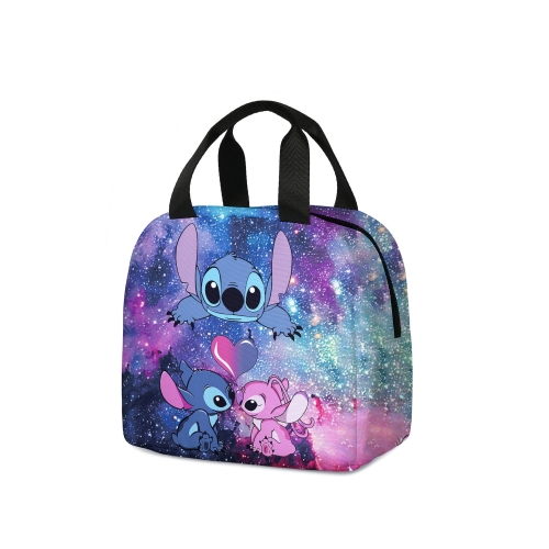 Cartoon Stitch Printed Lunch Bag Primary School Insulated Lunch Box Meal Bag