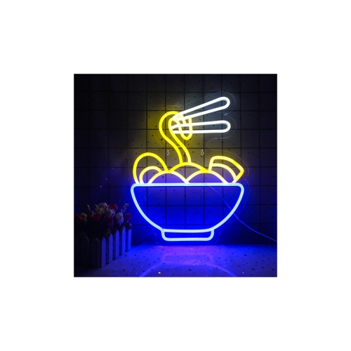 Ramen Neon Light LED Neon Sign USB Power Supply Bedroom Home Party Restaurant Wall Decor Wall Hanging Light