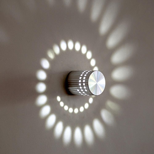 3W RGB LED Spiral Wall Lamp Wireless Sconce Wall Lights Home Decor Night Light