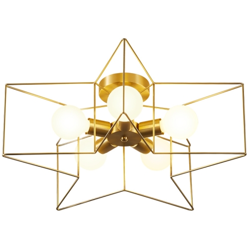 Unique Statement Star Semi Flush Mount