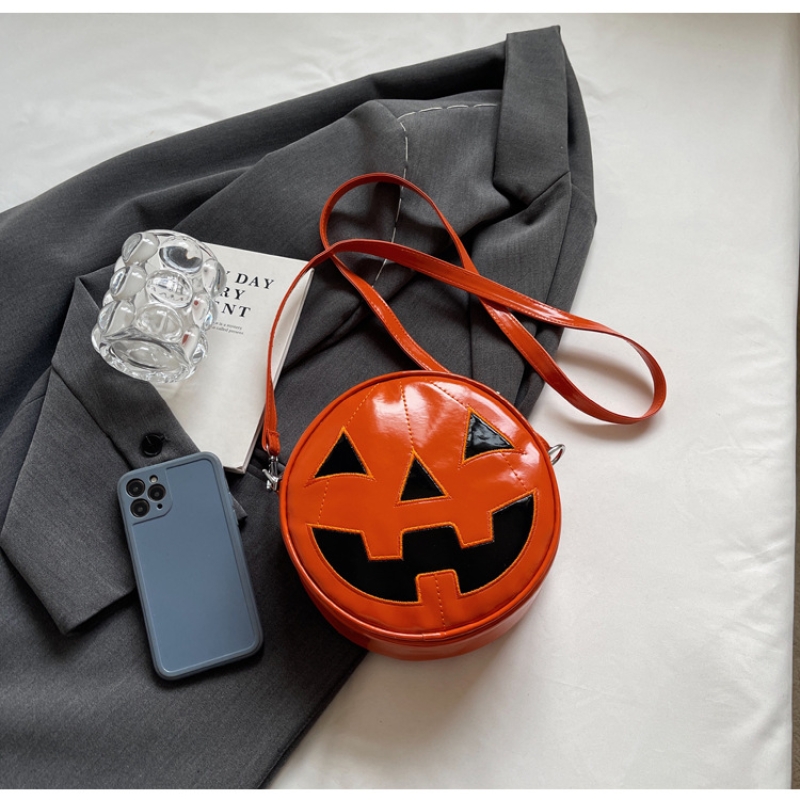 High-Quality Trick or Treat Studios Halloween Vegan Leather Pumpkin Bag – Perfect for Festive Fun