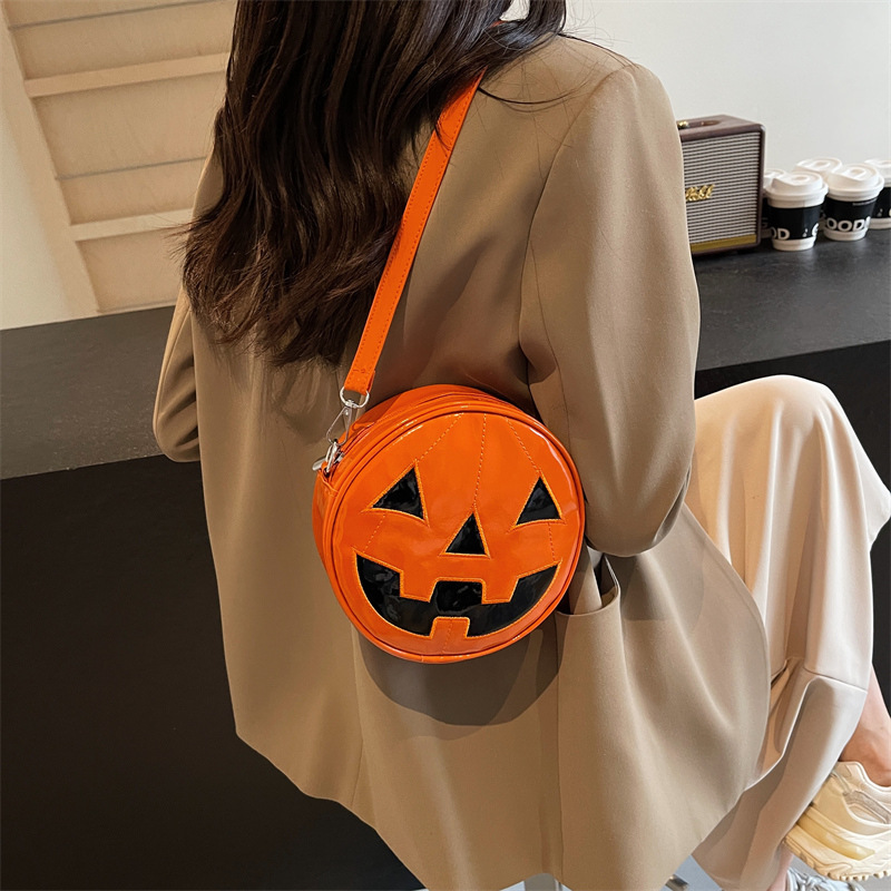 High-Quality Trick or Treat Studios Halloween Vegan Leather Pumpkin Bag – Perfect for Festive Fun