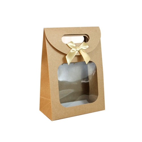 2-Piece Kraft Paper Gift Bags with Handles & Window – Perfect for Weddings and Special Occasions