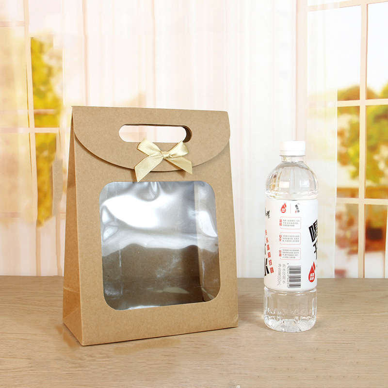 2-Piece Kraft Paper Gift Bags with Handles & Window – Perfect for Weddings and Special Occasions