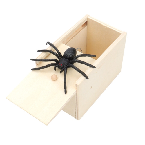 Baoye Wooden Prank Spider Scare Box – Lifelike Funny Surprise Joke Case for Gags and Pranks