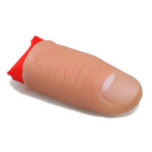 Magic Trick Fingers – Fake Soft Thumb Tips with Red Silk Training Cloth (3pcs) for Stage Shows & Pranks