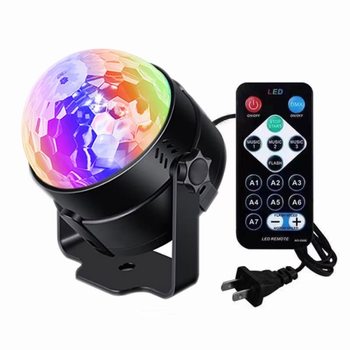 7-Color Music-Controlled Disco Ball LED Light – DJ Party Lighting with Dynamic Effects, Perfect for Halloween and Events