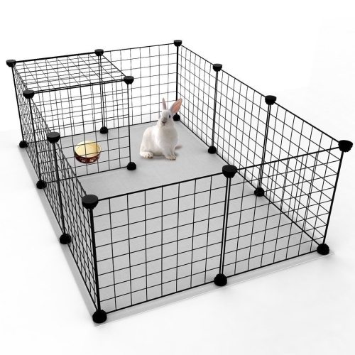 VidaXL 8-Piece Black Pet Cage