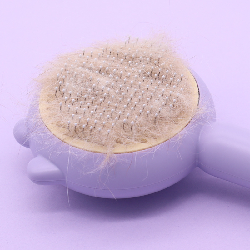 Pet Comb, Grooming Brush With Release Button, Pet Massage Brushes, Self Cleaning Slicker Comb
