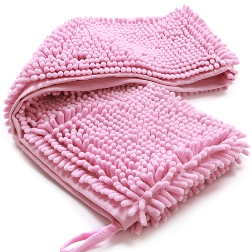 Dog towel ultra absorbent super shammy with hand pockets, quick dry soft microfiber chenille material pet bath towels