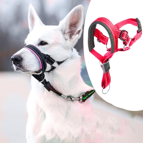 Dog Muzzle Anti-Barking Anti-Bite Adjustable Pet Sleeve Nylon Mouth Rope
