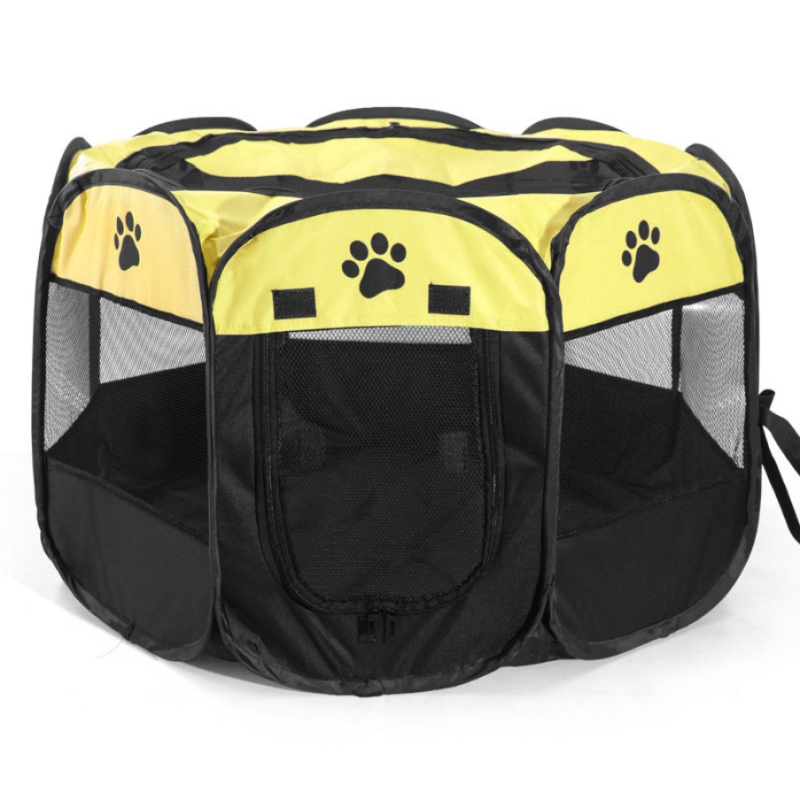 Portable pet playpen pop-up play kennel