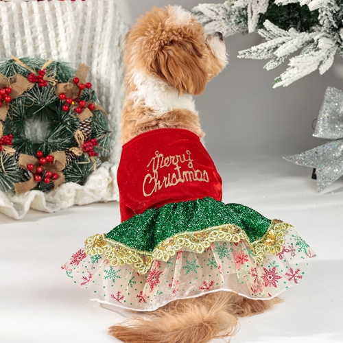 Pet Clothes Christmas Day Dress Dog Clothes Cat Christmas Party Dress Up