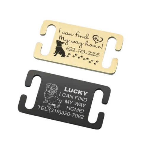 Dog Id Tag Personalized Engraved Name Tags For Pet Collar Accessories Supplies Custom Stainless Steel Puppy Id Tags