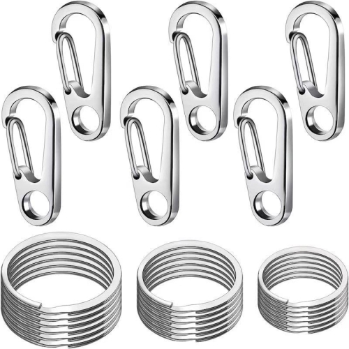 Dog Tag Clips, 2 Pack Quick Clip With Rings, Easy Change Dog Cat Id Tag Holder For Small Pet Collars And Harnesses