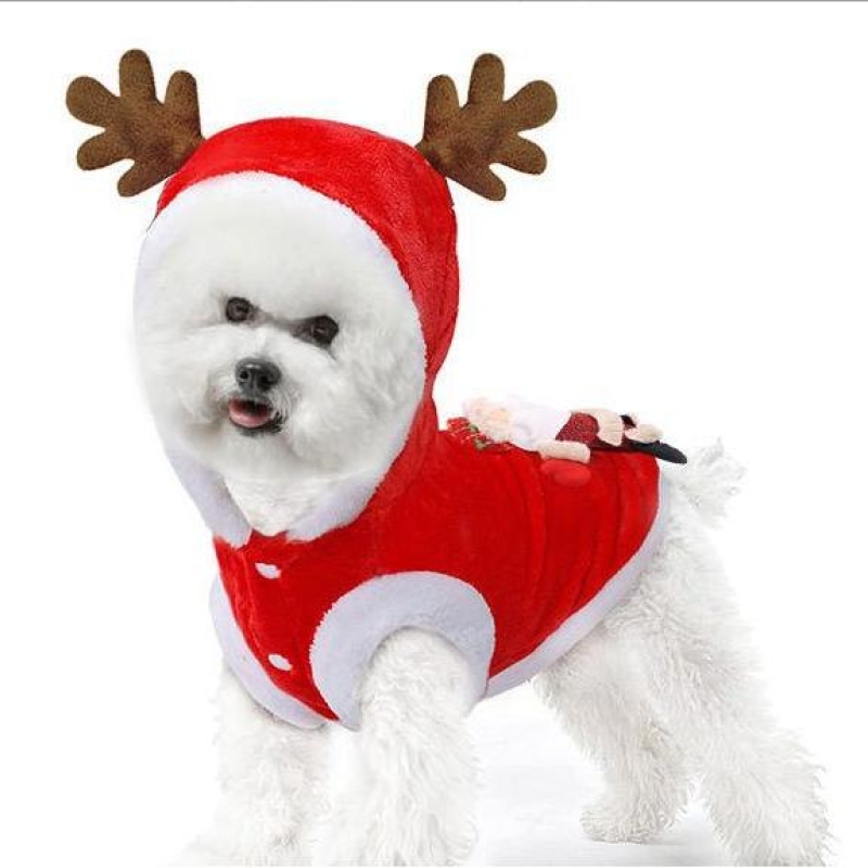 Pet dog Christmas clothing, suitable for small and medium dogs and cat clothes